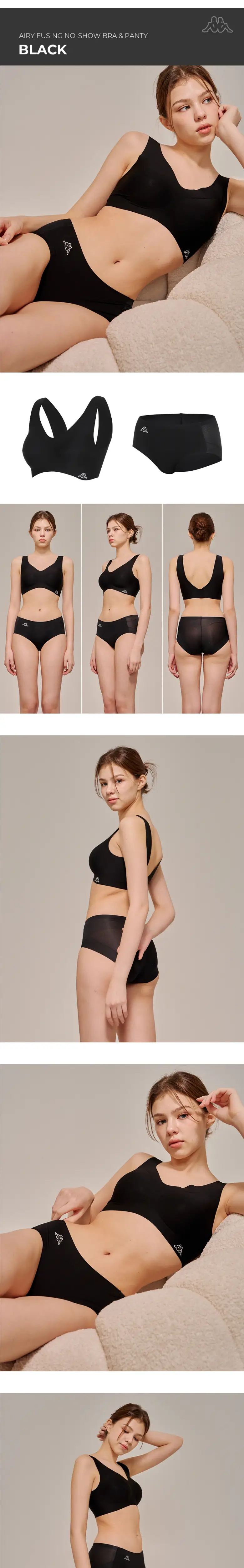 [카파] 여성 타공 몰드 나일론 스판 브라 팬티 세트 택일 상세페이지 5